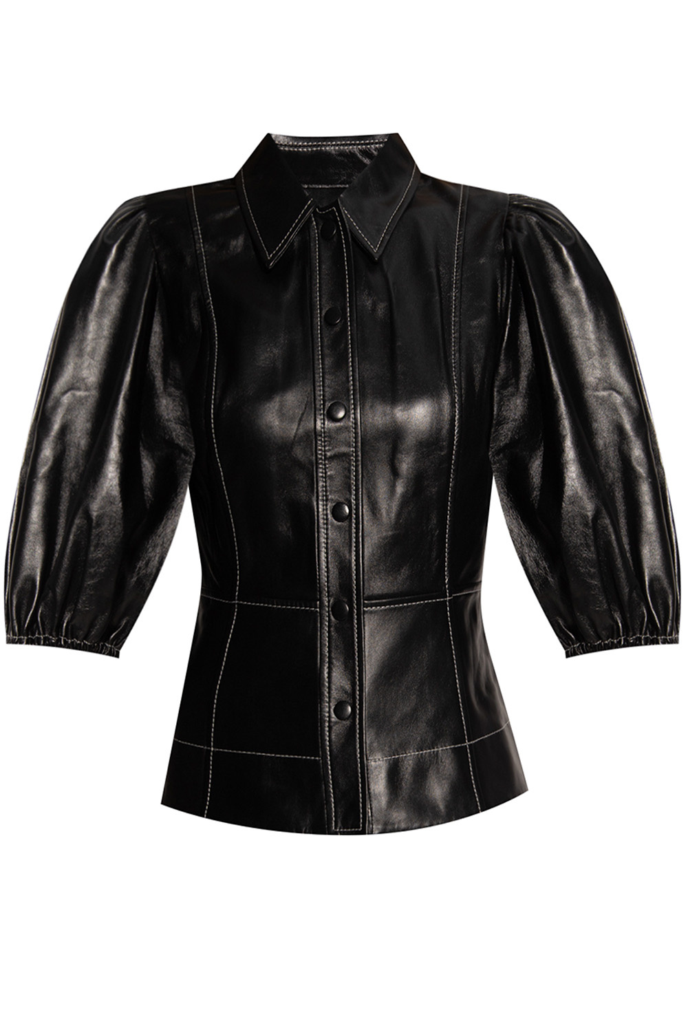 Ganni Leather shirt | Women's Clothing | Vitkac